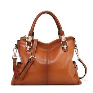 1903 Leather Purses and Handbags, Satchel Tote Shoulder Bag Brown